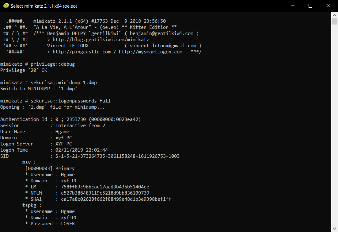 mimikatz